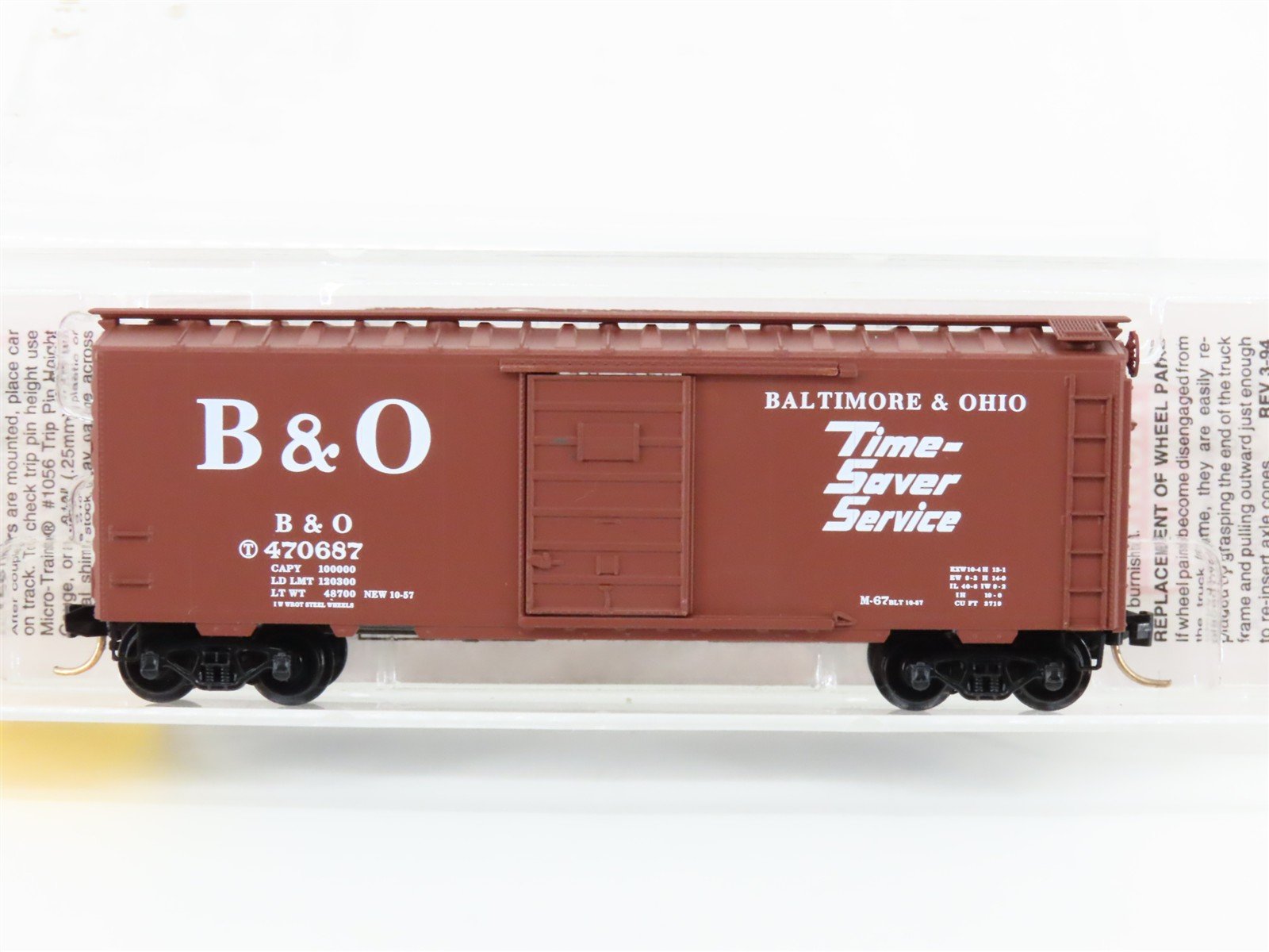 N Micro-Trains MTL 20346 B&O Baltimore & Ohio 