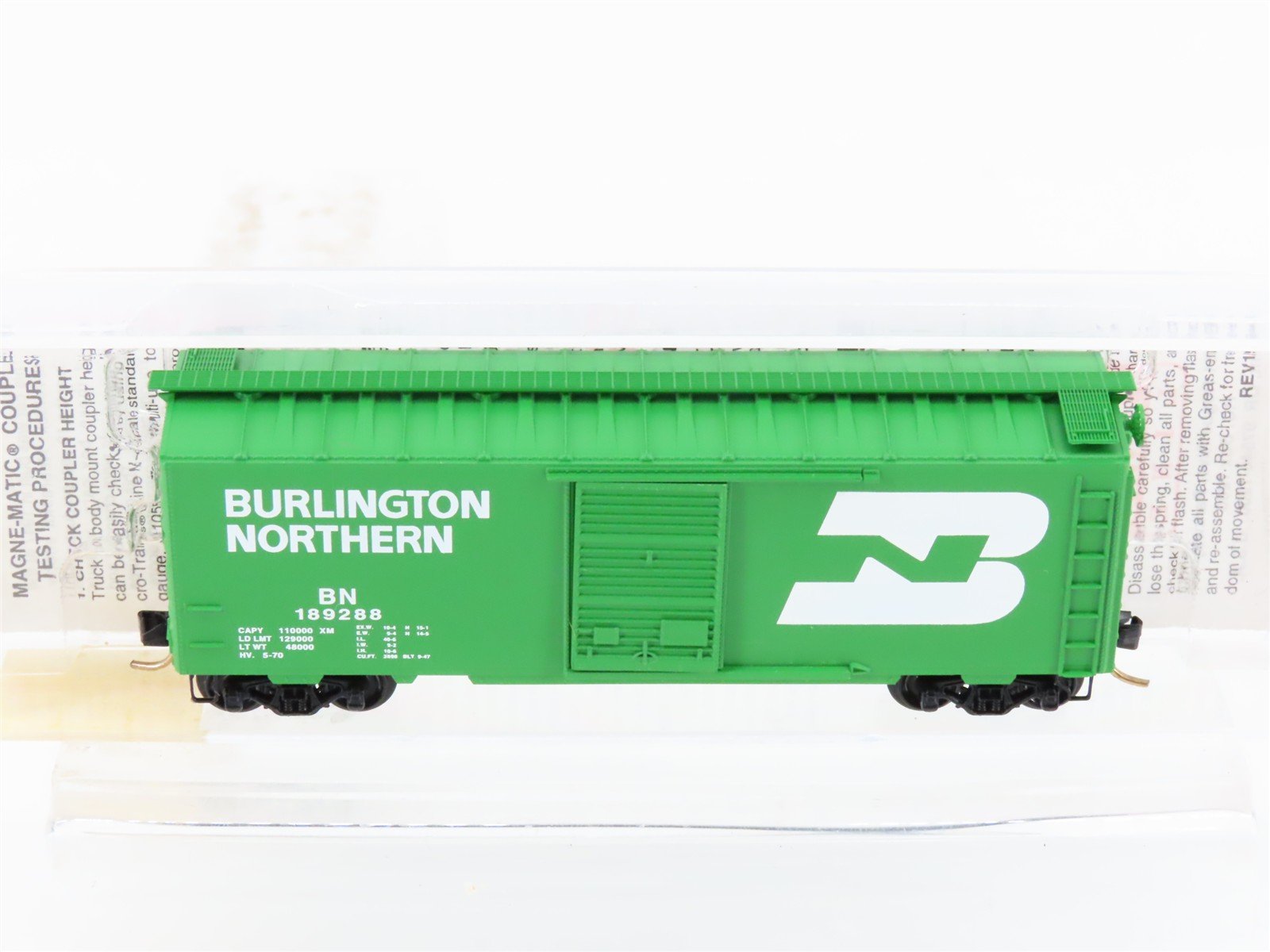 N Scale Micro-Trains MTL 20306/2 BN Burlington Northern 40' Box Car #189288