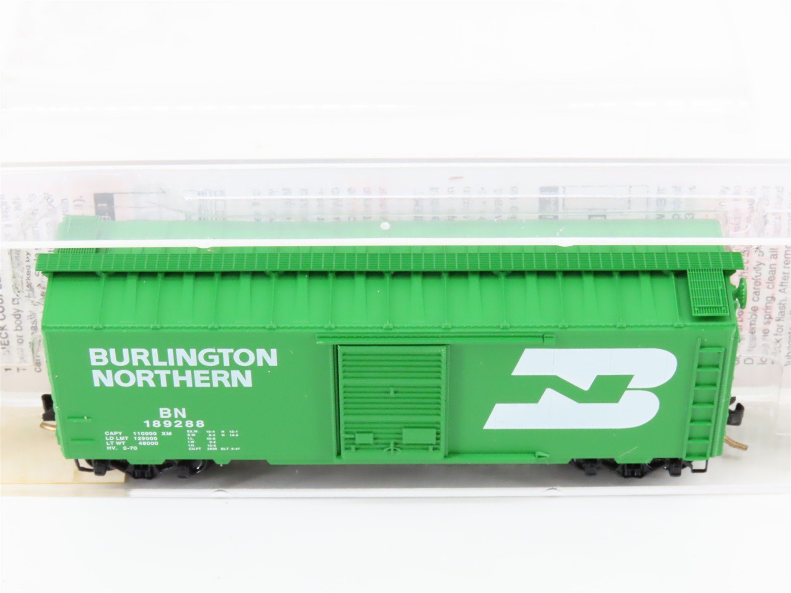 N Scale Micro-Trains MTL 20306/2 BN Burlington Northern 40' Box Car #189288