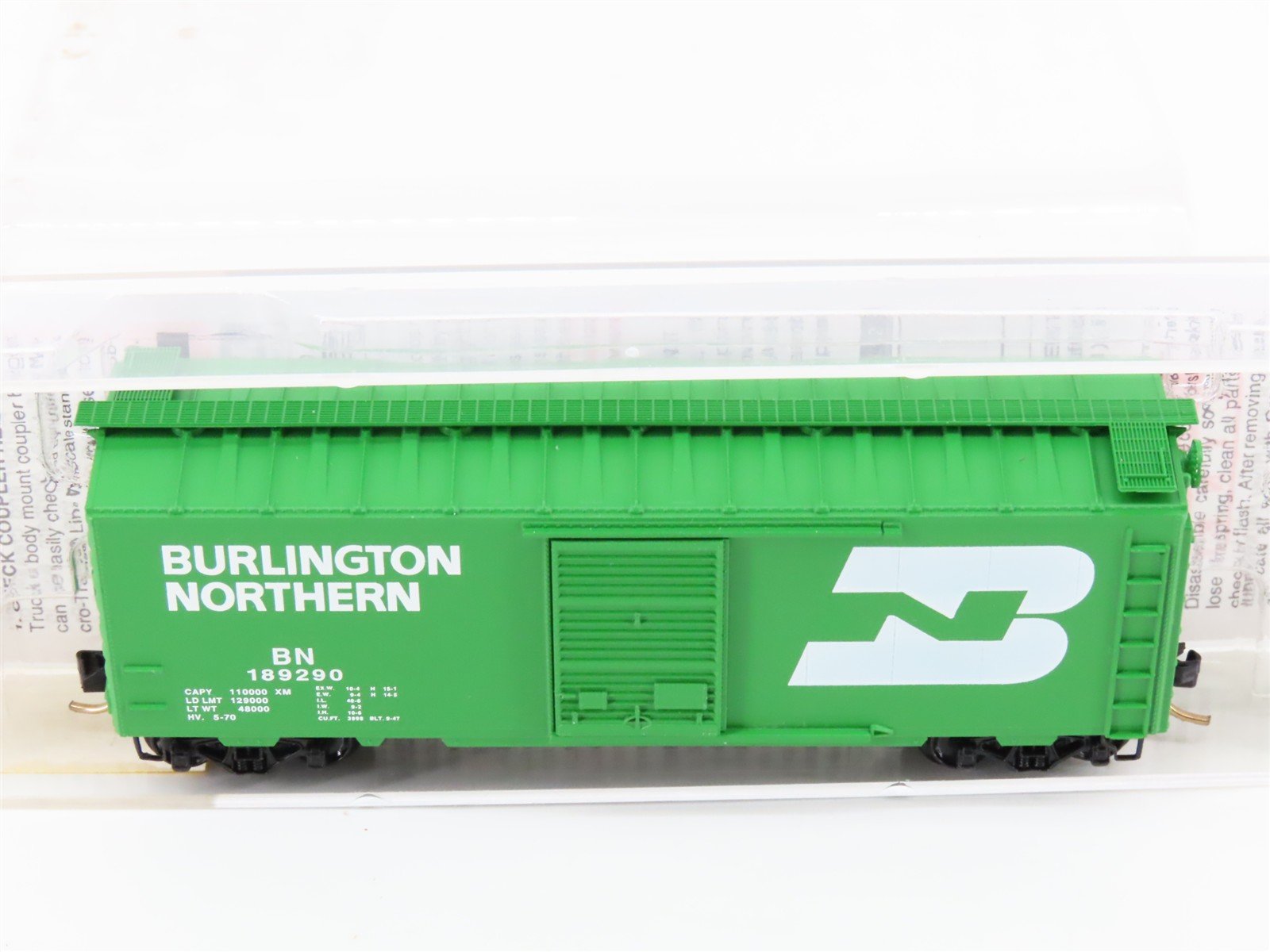 N Scale Micro-Trains MTL 20306/3 BN Burlington Northern 40' Box Car #189290