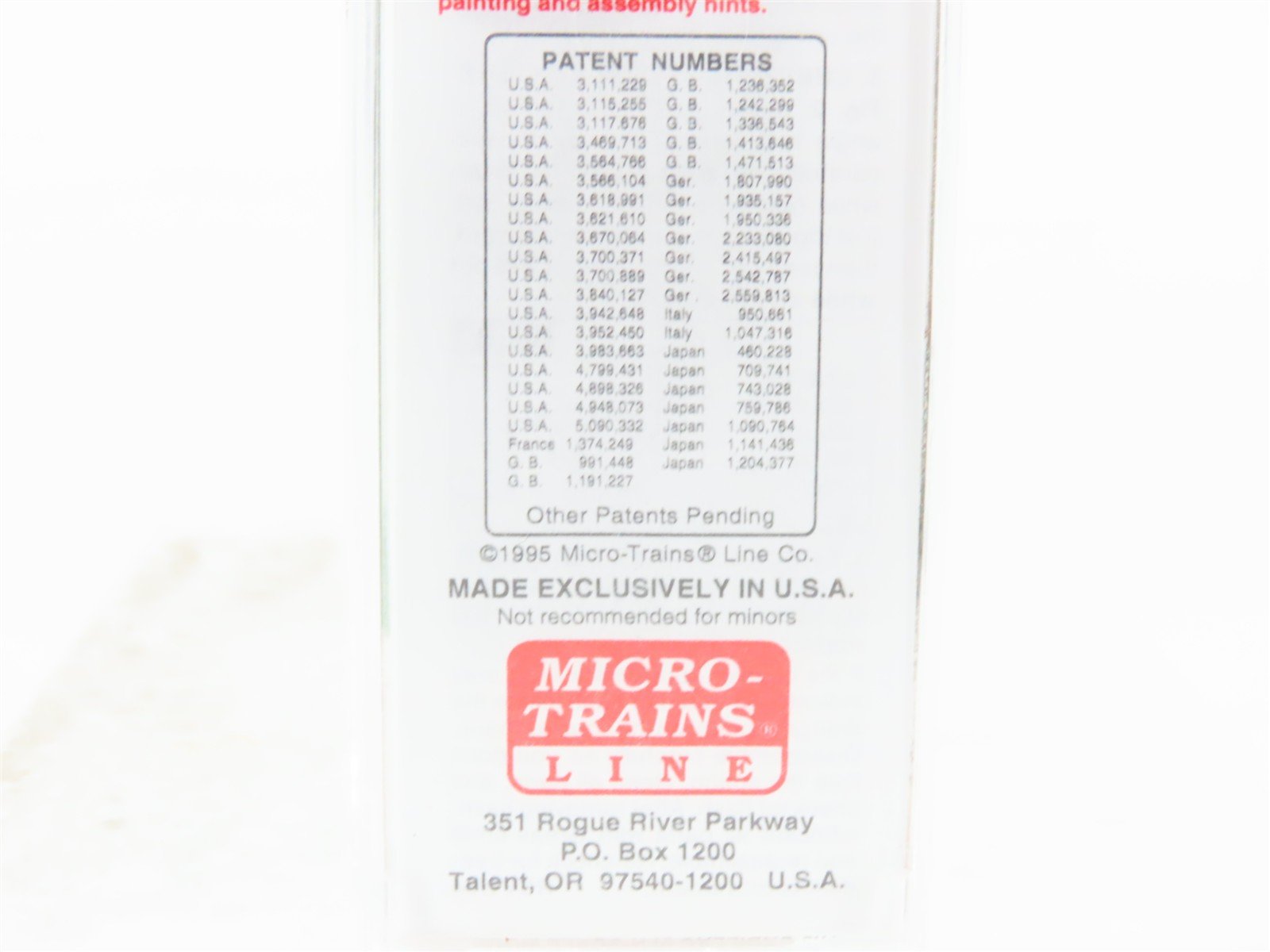 N Scale Micro-Trains MTL 20306/3 BN Burlington Northern 40' Box Car #189290