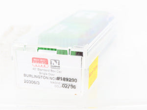 N Scale Micro-Trains MTL 20306/3 BN Burlington Northern 40' Box Car #189290