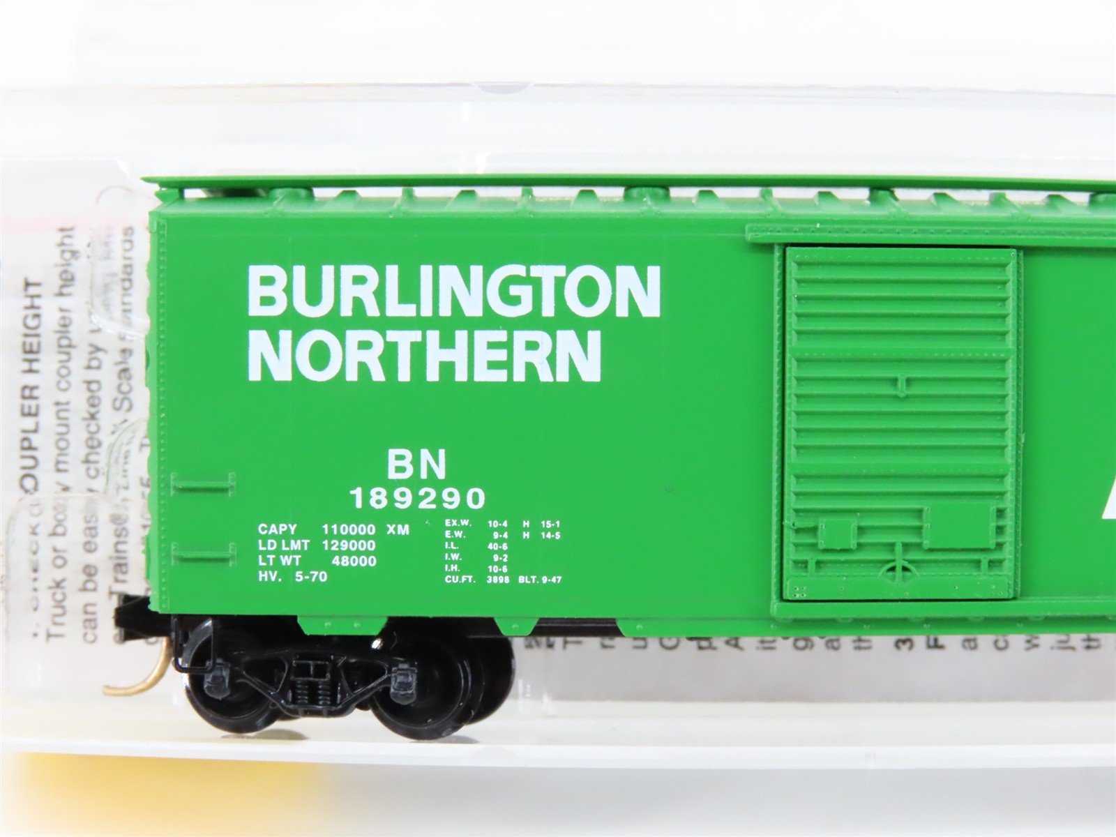 N Scale Micro-Trains MTL 20306/3 BN Burlington Northern 40' Box Car #189290
