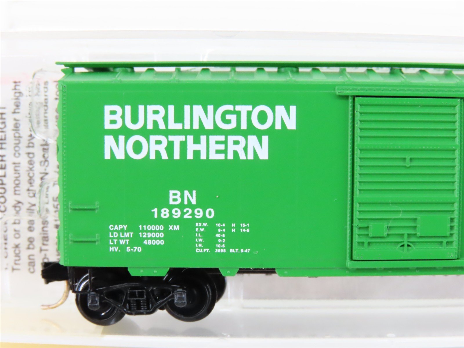 N Scale Micro-Trains MTL 20306/3 BN Burlington Northern 40' Box Car #189290