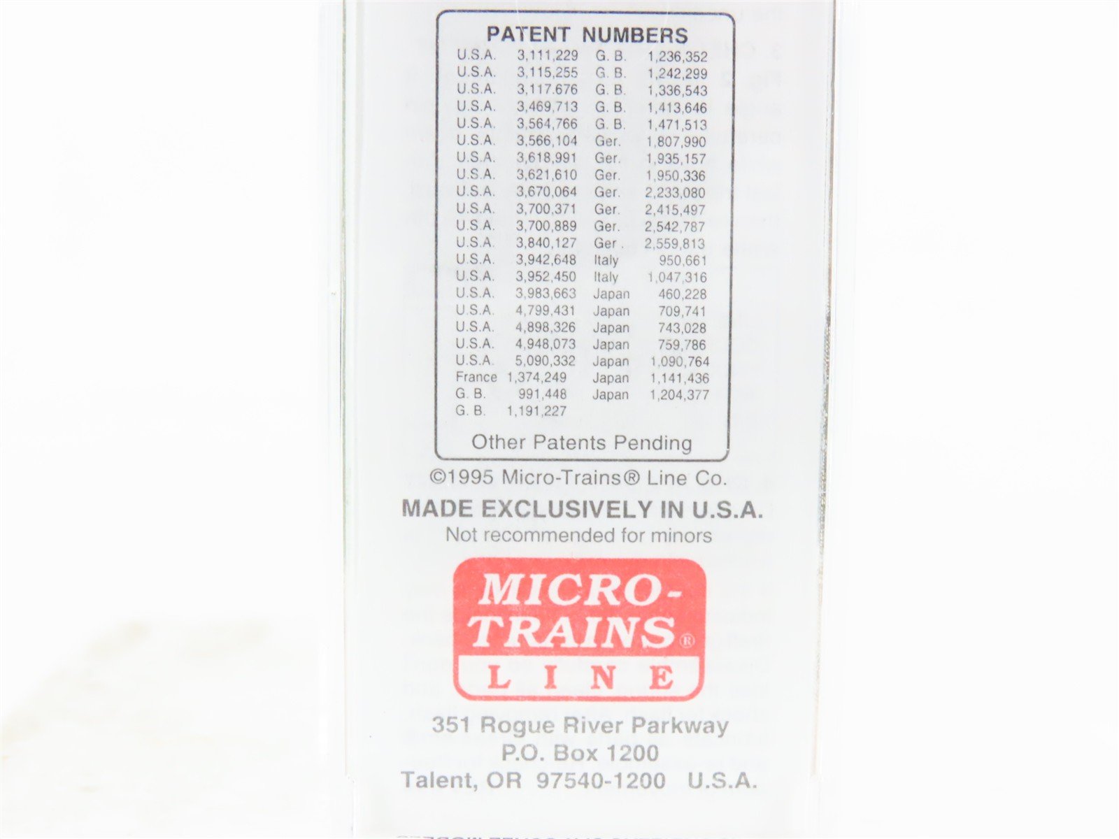 N Scale Micro-Trains MTL 20306/3 BN Burlington Northern 40' Box Car #189290
