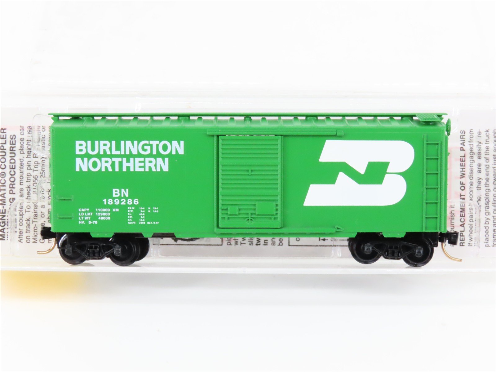 N Scale Micro-Trains MTL 20306/1 BN Burlington Northern 40' Box Car #189286