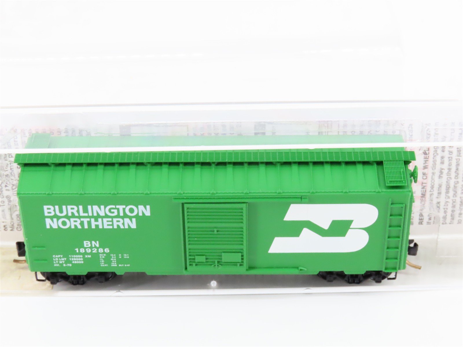 N Scale Micro-Trains MTL 20306/1 BN Burlington Northern 40' Box Car #189286