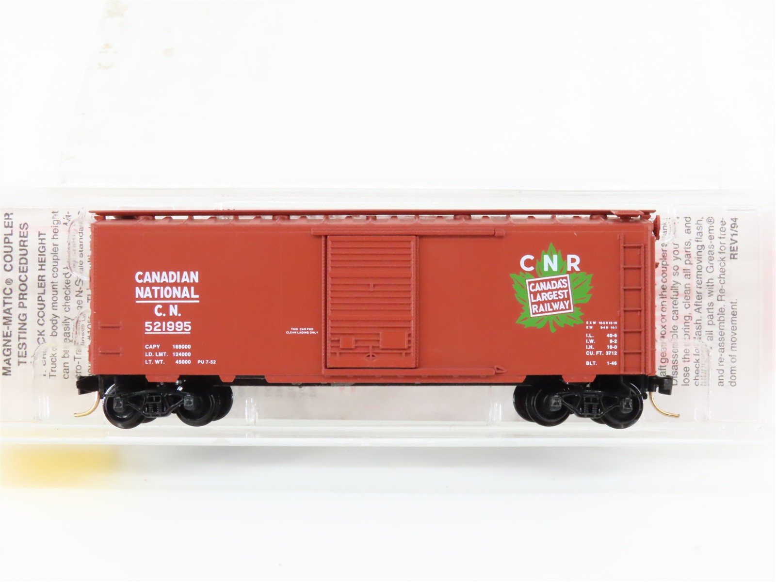 N Micro-Trains MTL 20206 CN Canadian National 