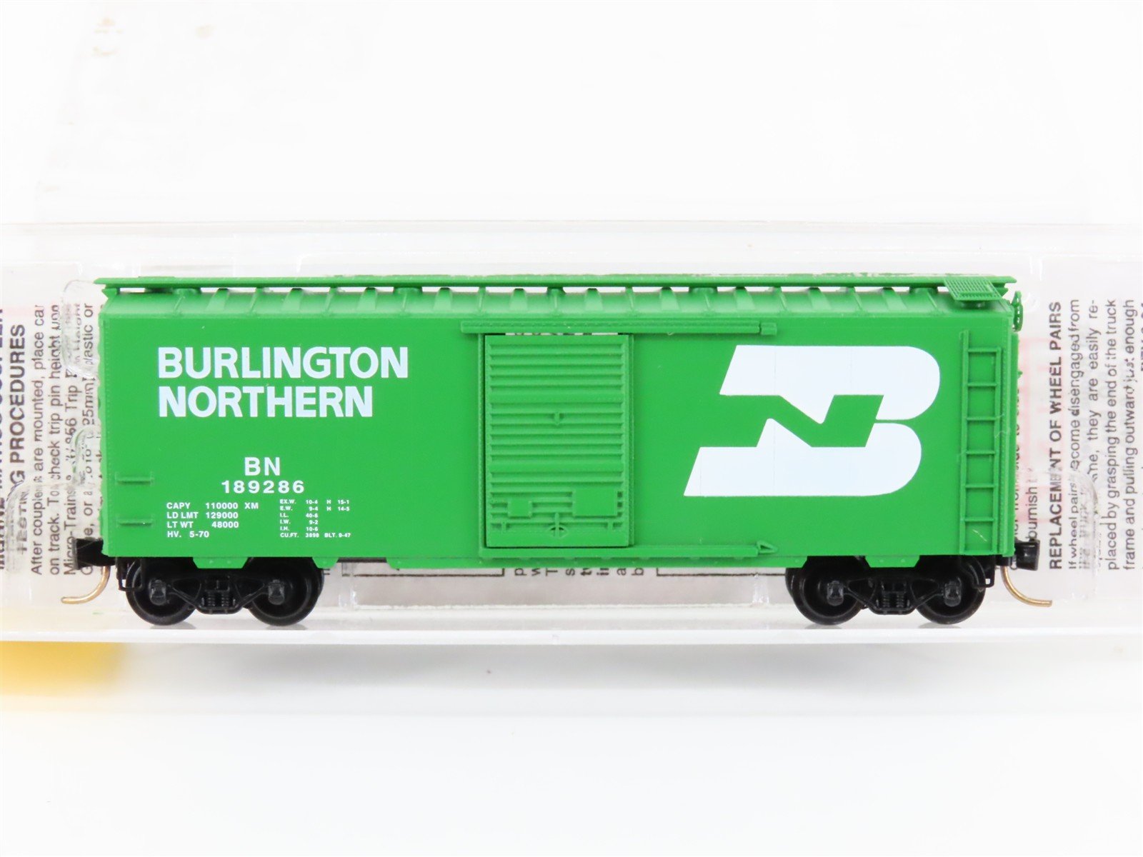 N Scale Micro-Trains MTL 20306/1 BN Burlington Northern 40' Box Car #189286
