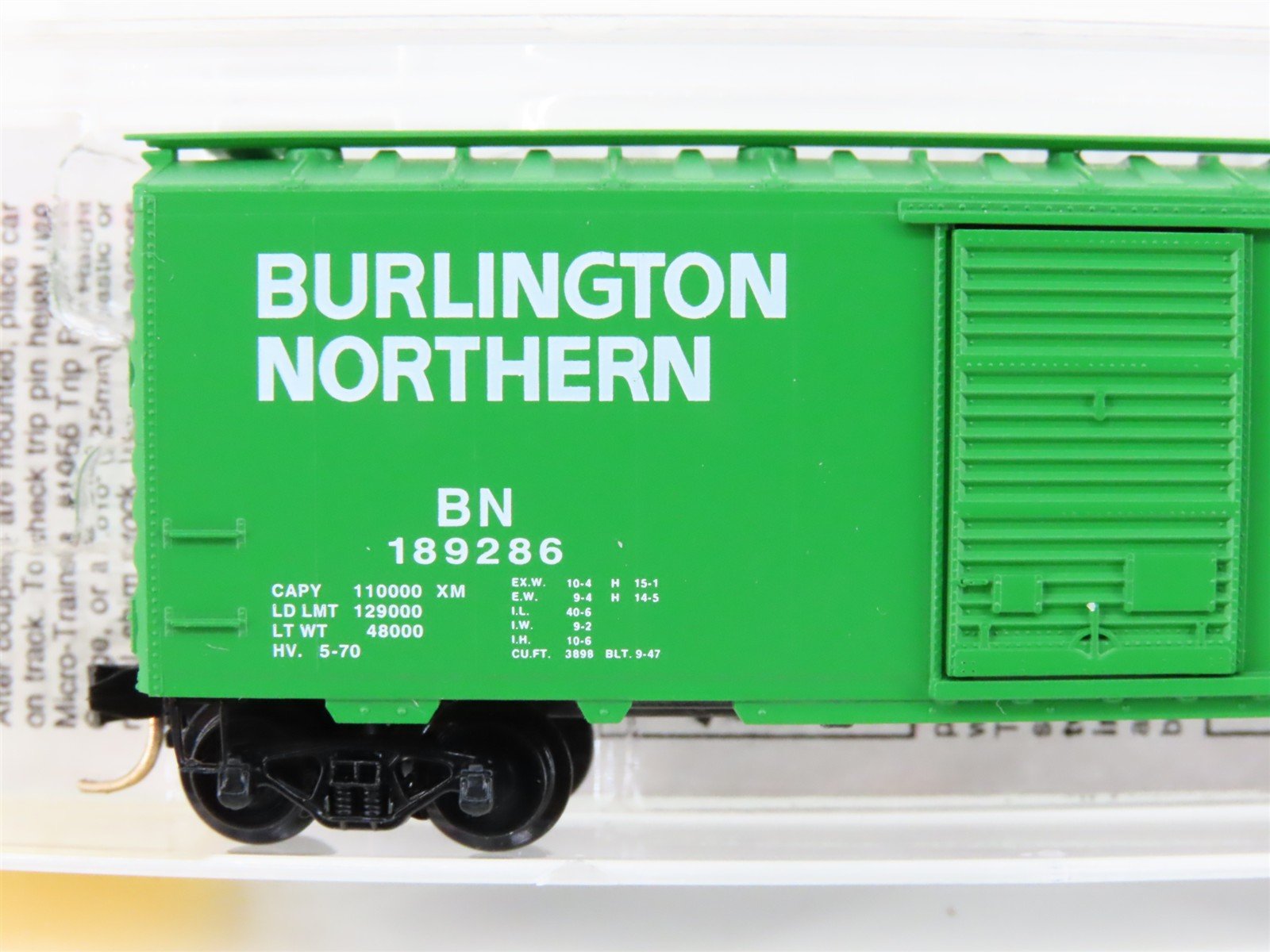 N Scale Micro-Trains MTL 20306/1 BN Burlington Northern 40' Box Car #189286