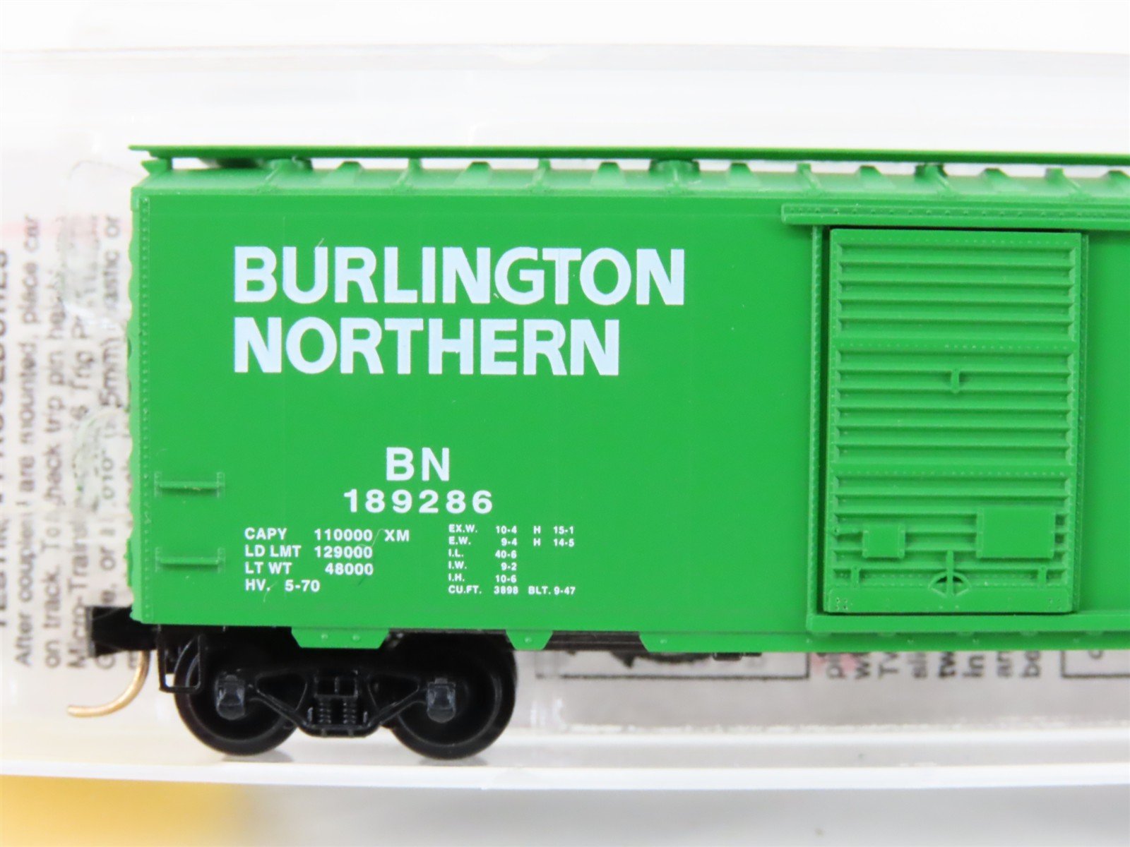 N Scale Micro-Trains MTL 20306/1 BN Burlington Northern 40' Box Car #189286