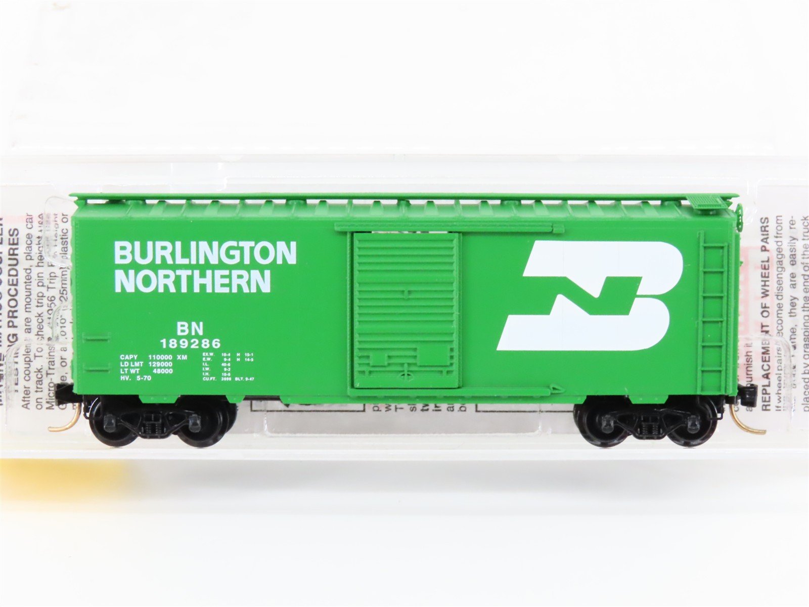 N Scale Micro-Trains MTL 20306/1 BN Burlington Northern 40' Box Car #189286