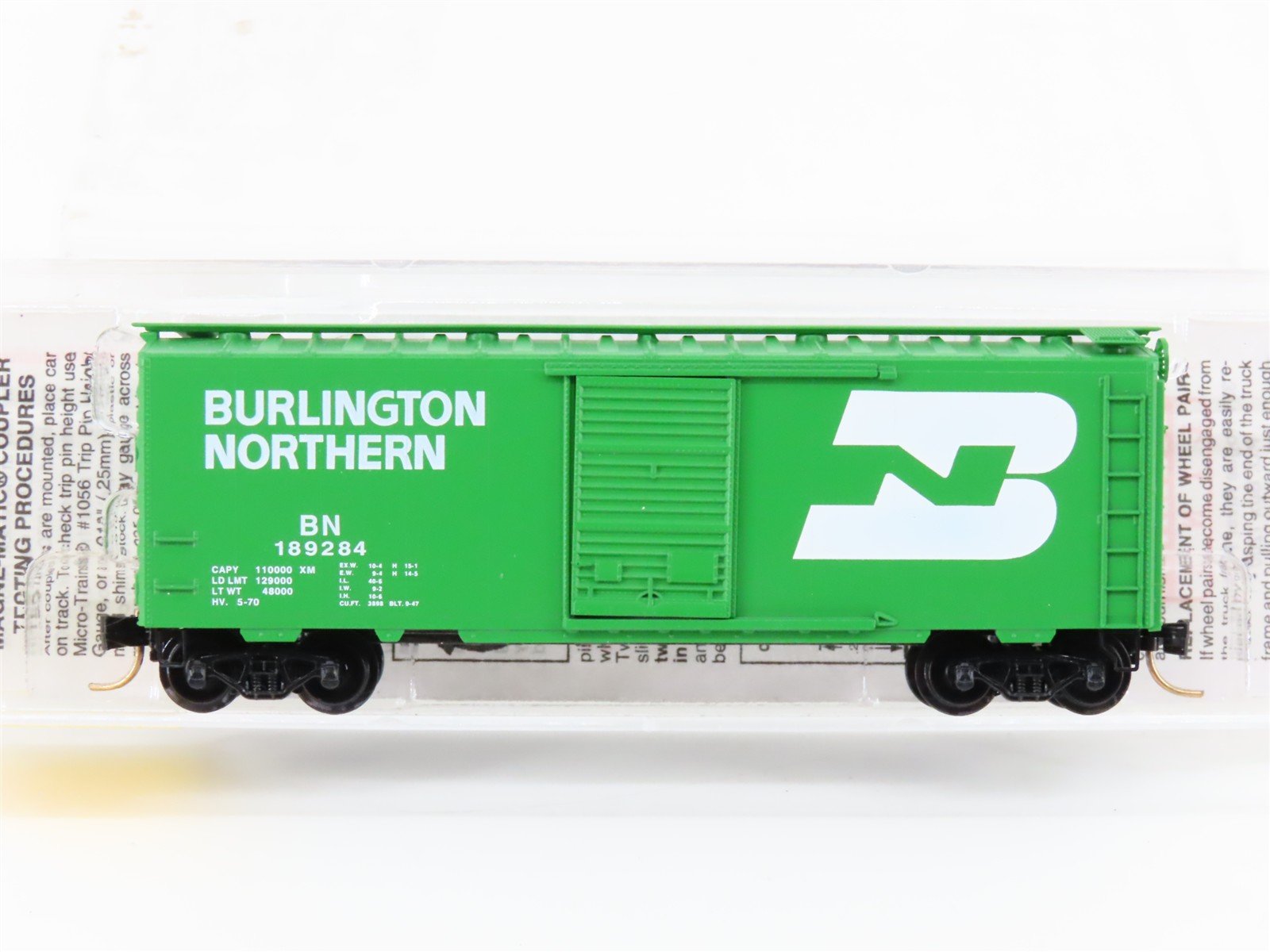 N Scale Micro-Trains MTL 20306 BN Burlington Northern 40' Box Car #189284