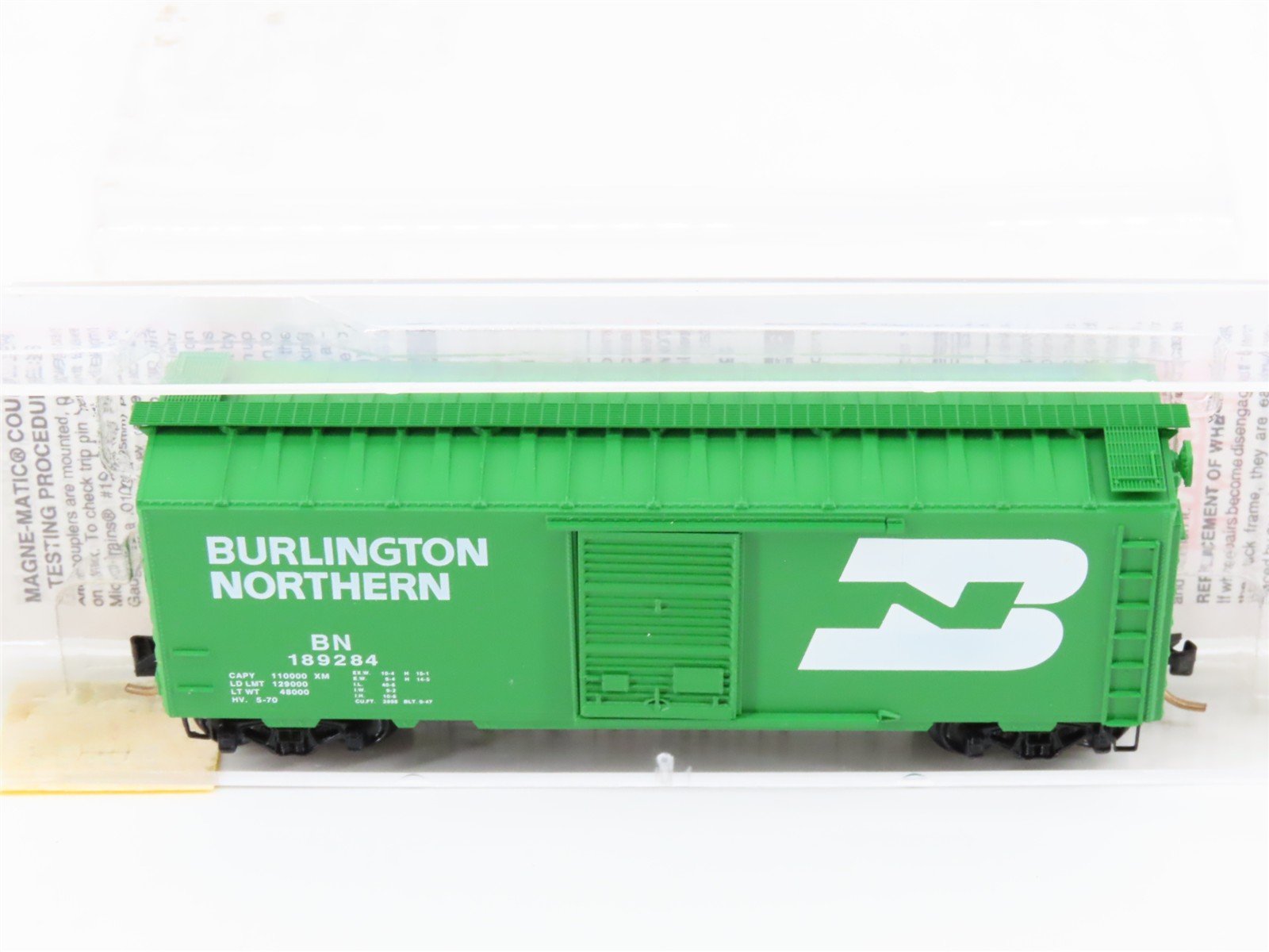 N Scale Micro-Trains MTL 20306 BN Burlington Northern 40' Box Car #189284