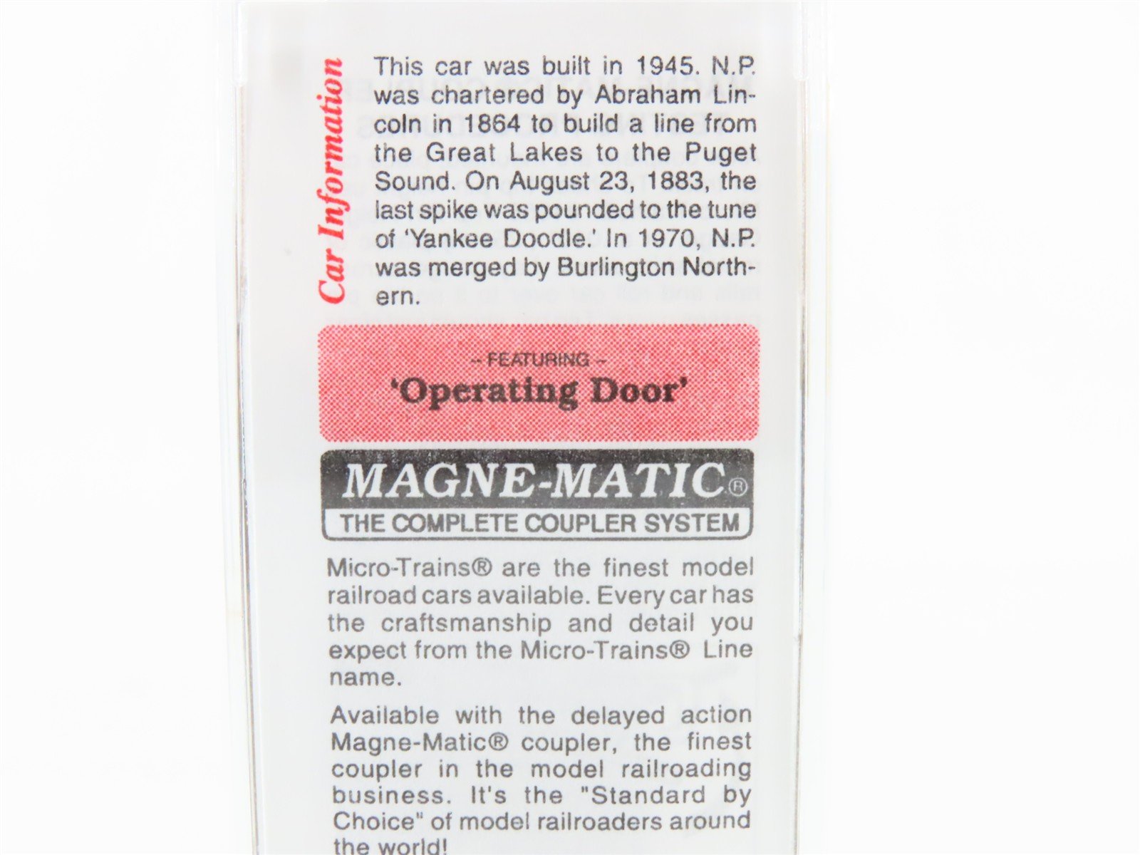 N Micro-Trains MTL 20236 NP Northern Pacific 