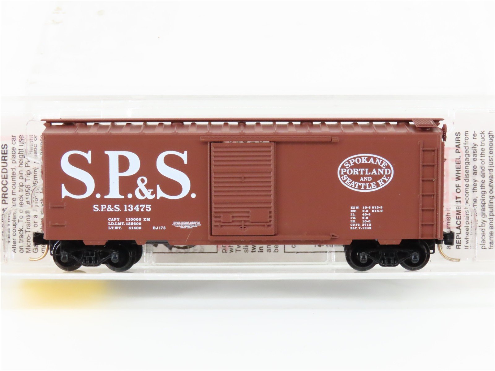 N Scale Micro-Trains MTL 20246 SP&S Spokane Portland & Seattle 40' Boxcar #13475