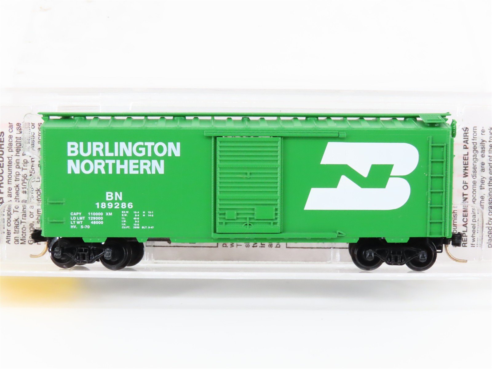 N Scale Micro-Trains MTL 20306/1 BN Burlington Northern 40' Box Car #189286