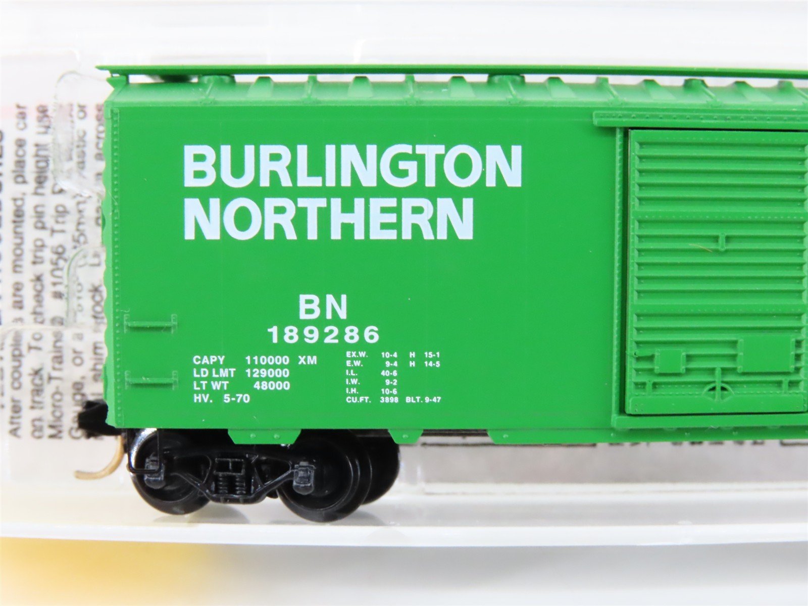 N Scale Micro-Trains MTL 20306/1 BN Burlington Northern 40' Box Car #189286