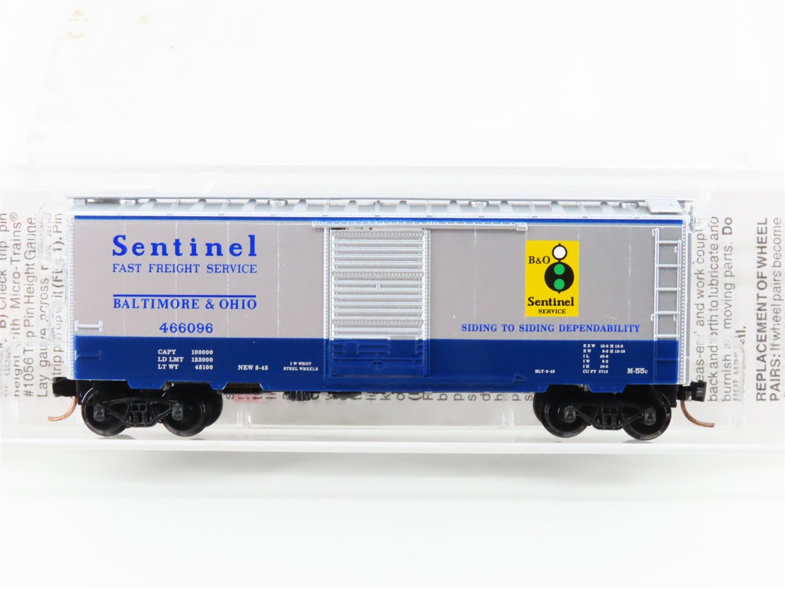 N Scale Micro-Trains MTL 20256 B&O Baltimore & Ohio "Sentinel" 40' Boxcar 466096