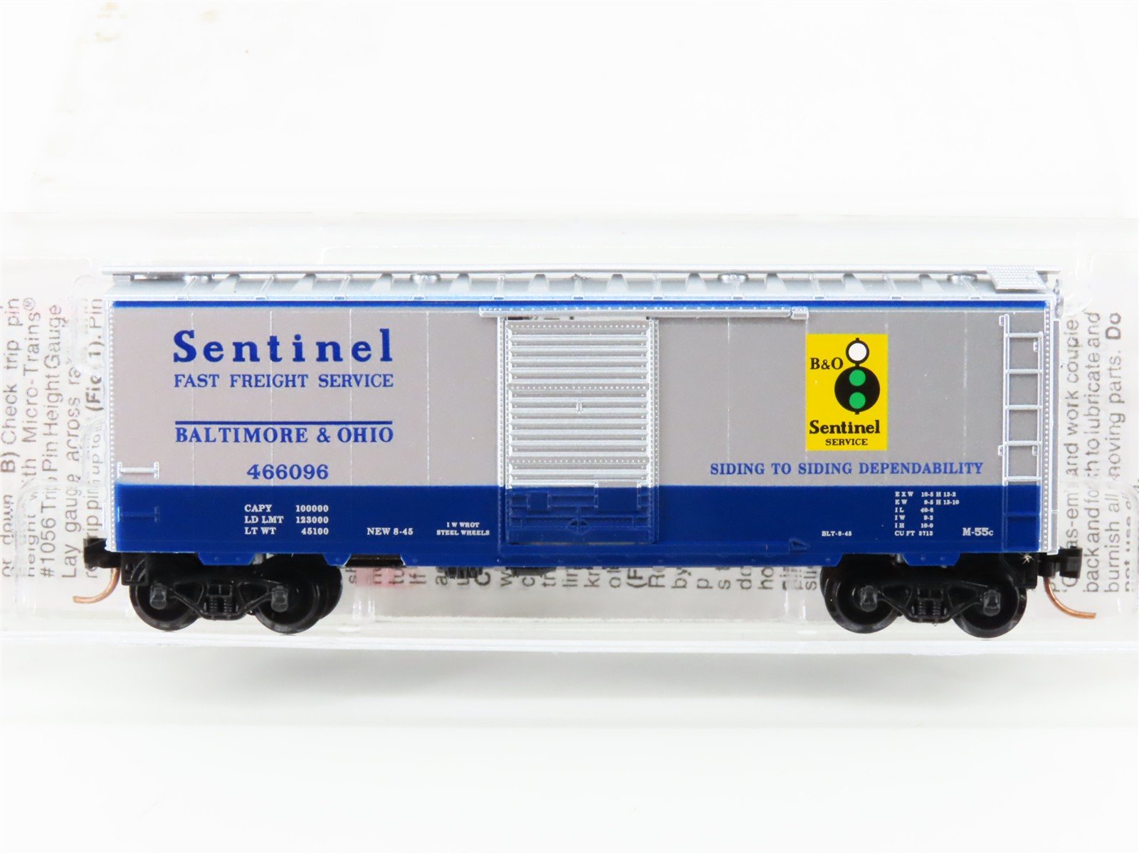 N Scale Micro-Trains MTL 20256 B&O Baltimore & Ohio 