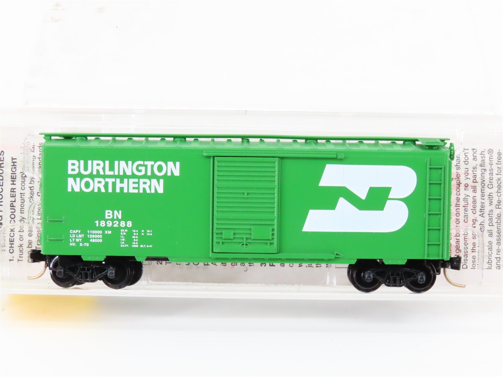N Scale Micro-Trains MTL 20306/2 BN Burlington Northern 40' Box Car #189288