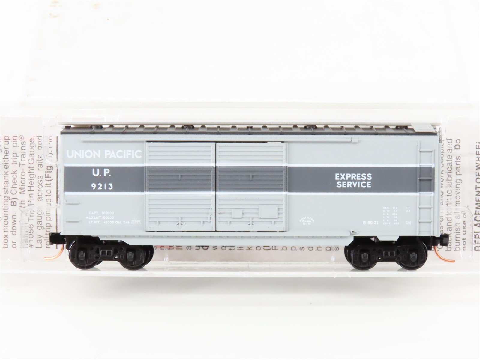 N Scale Micro-Trains MTL 23270 UP Union Pacific Express Service 40' Boxcar #9213