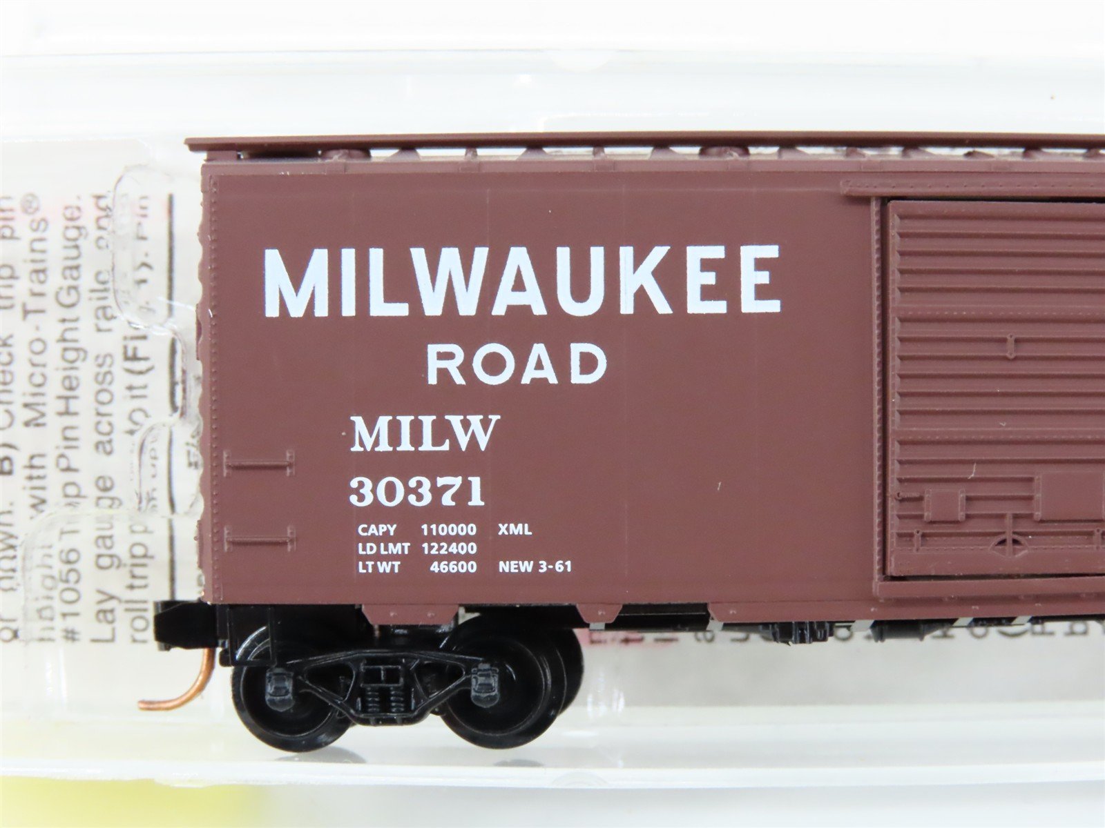 N Scale Micro-Trains MTL 20526 MILW Milwaukee Road 40' Single Door Boxcar #30371