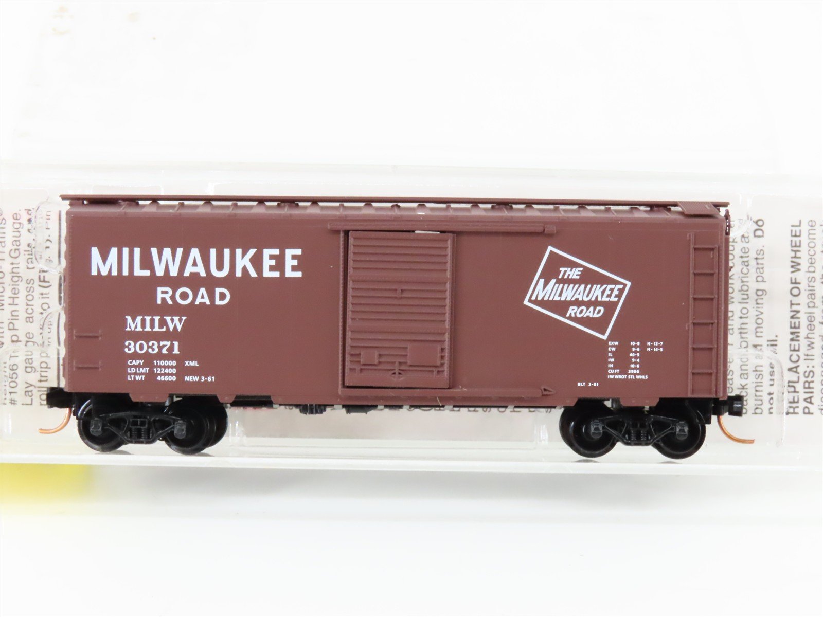 N Scale Micro-Trains MTL 20526 MILW Milwaukee Road 40' Single Door Boxcar #30371