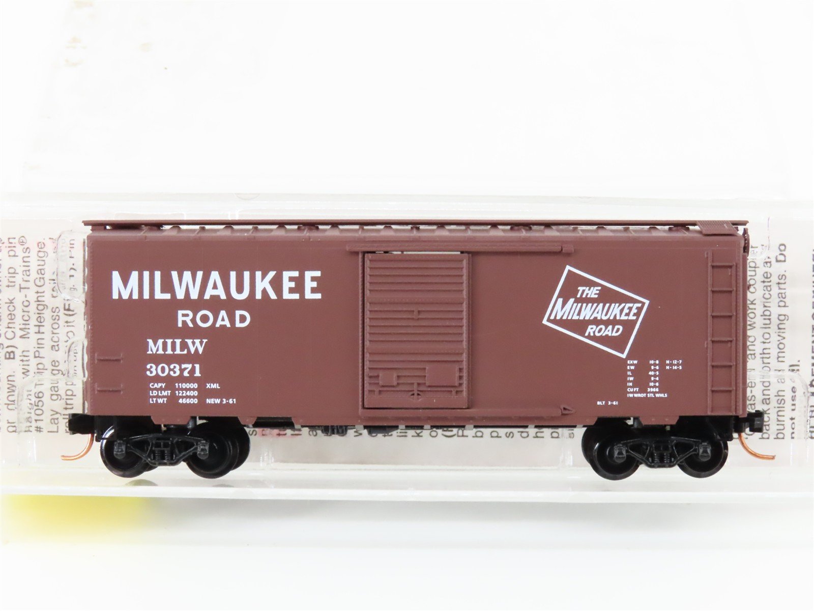 N Scale Micro-Trains MTL 20526 MILW Milwaukee Road 40' Single Door Boxcar #30371