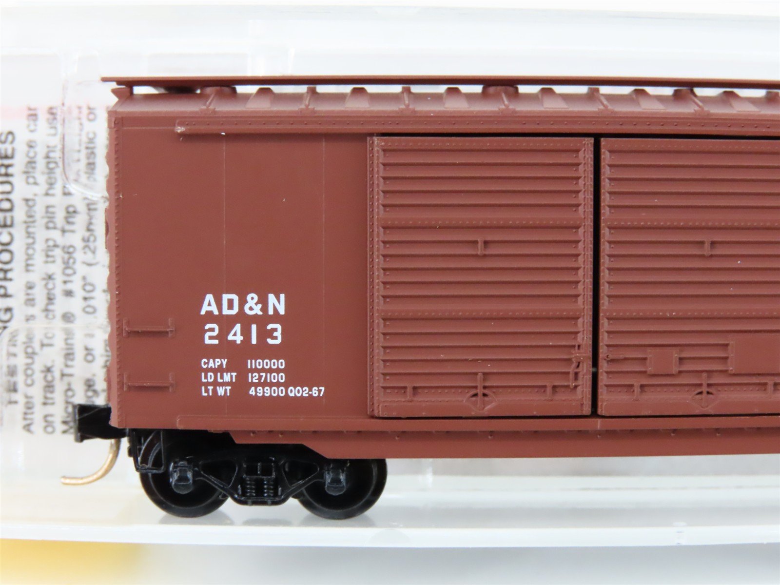 N Scale Micro-Trains MTL 23240 AD&N Ashley, Drew & Northern 40' Box Car #2413