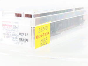 N Scale Micro-Trains MTL 23240 AD&N Ashley, Drew & Northern 40' Box Car #2413