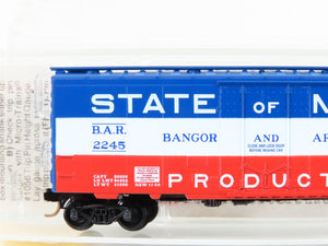 N Scale Micro-Trains MTL 21020 BAR State Of Maine 40' Plug Door Box Car #2245