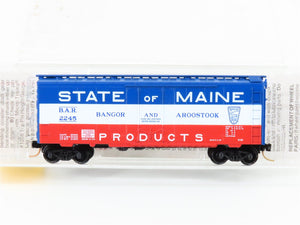 N Scale Micro-Trains MTL 21020 BAR State Of Maine 40' Plug Door Box Car #2245