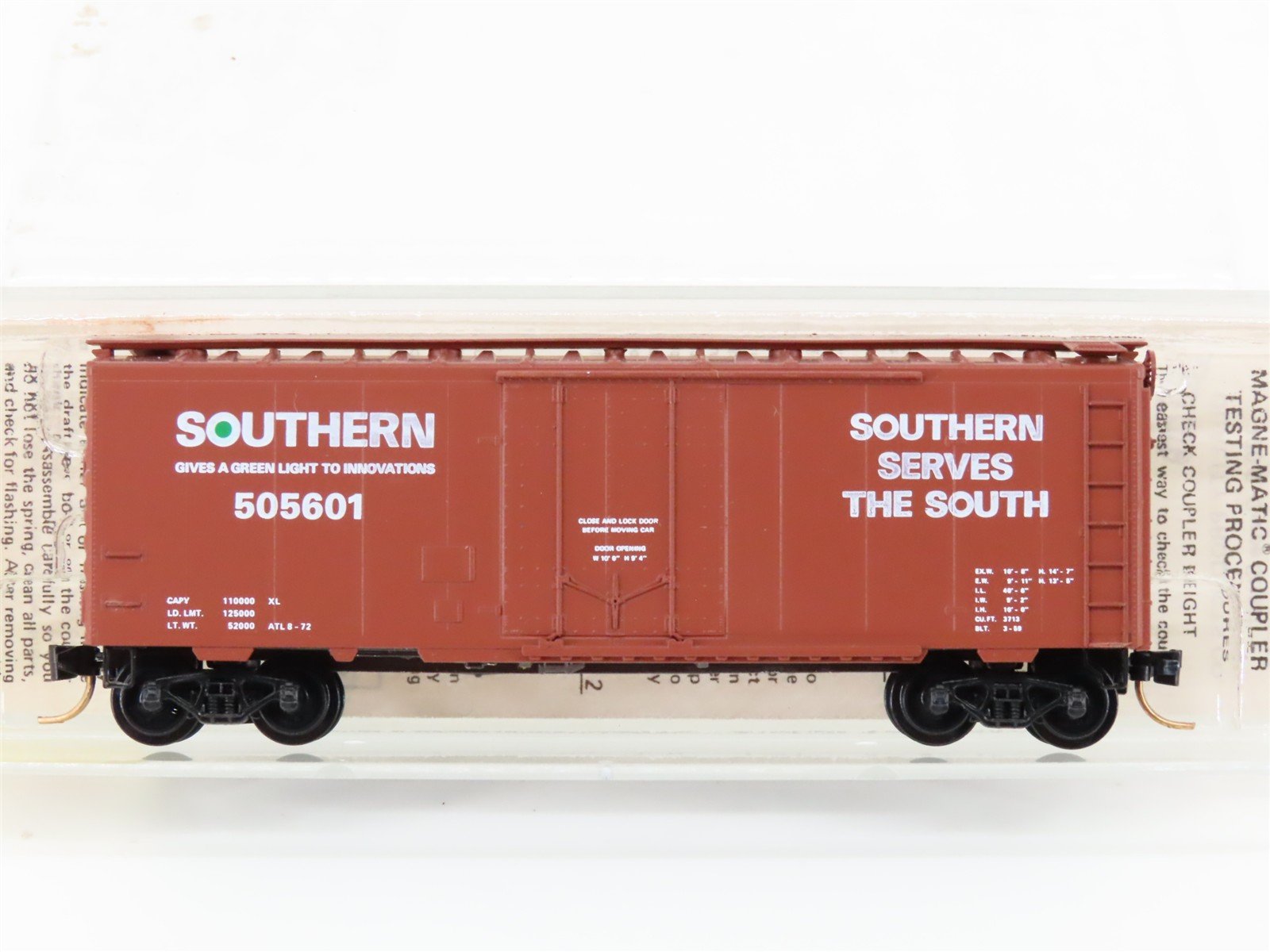 N Kadee Micro-Trains MTL 21100 Southern Railway "Green Light" 40' Boxcar #505601