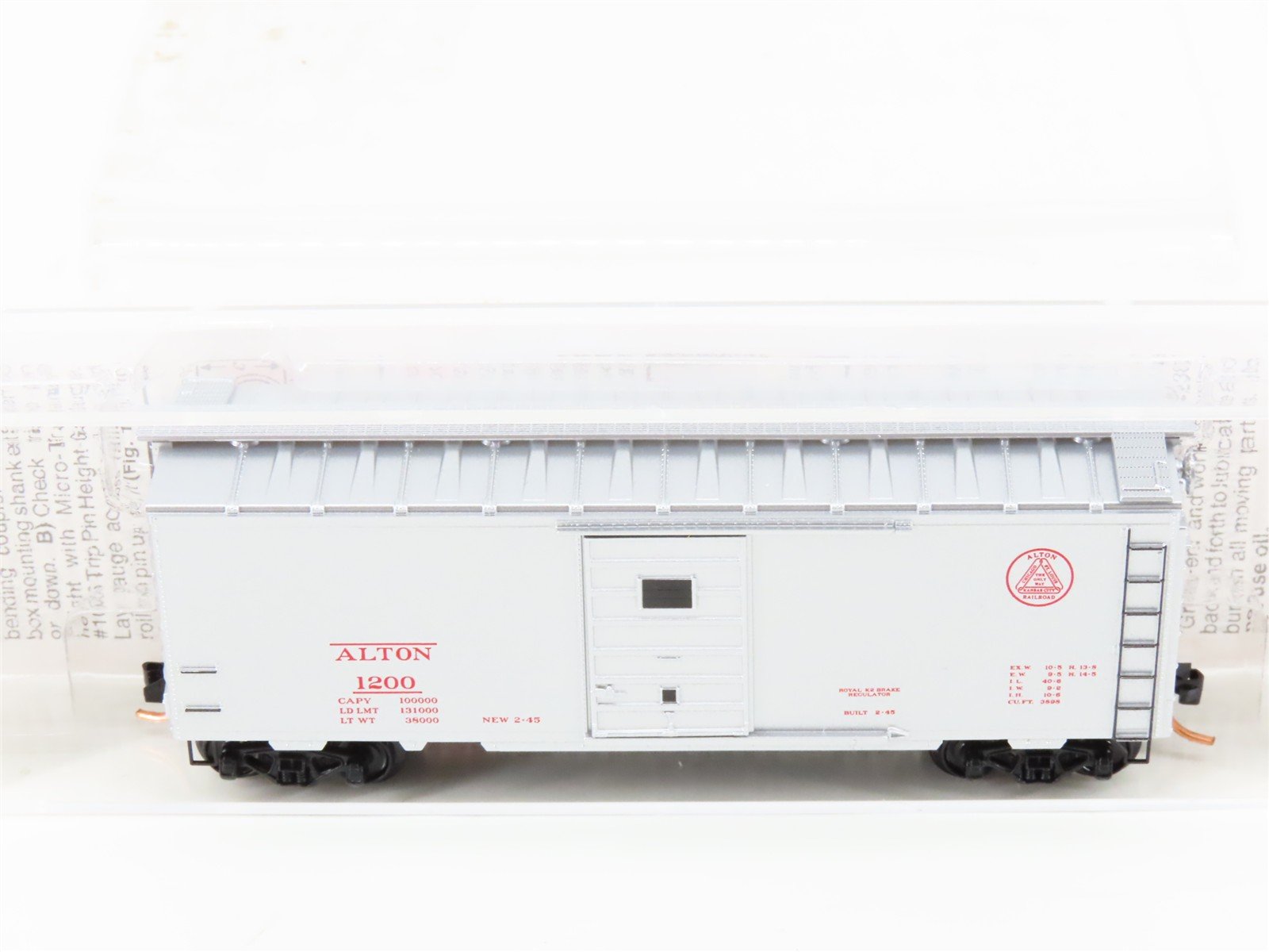 N Scale Micro-Trains MTL 20586 Alton Railroad 40' Single Door Box Car #1200