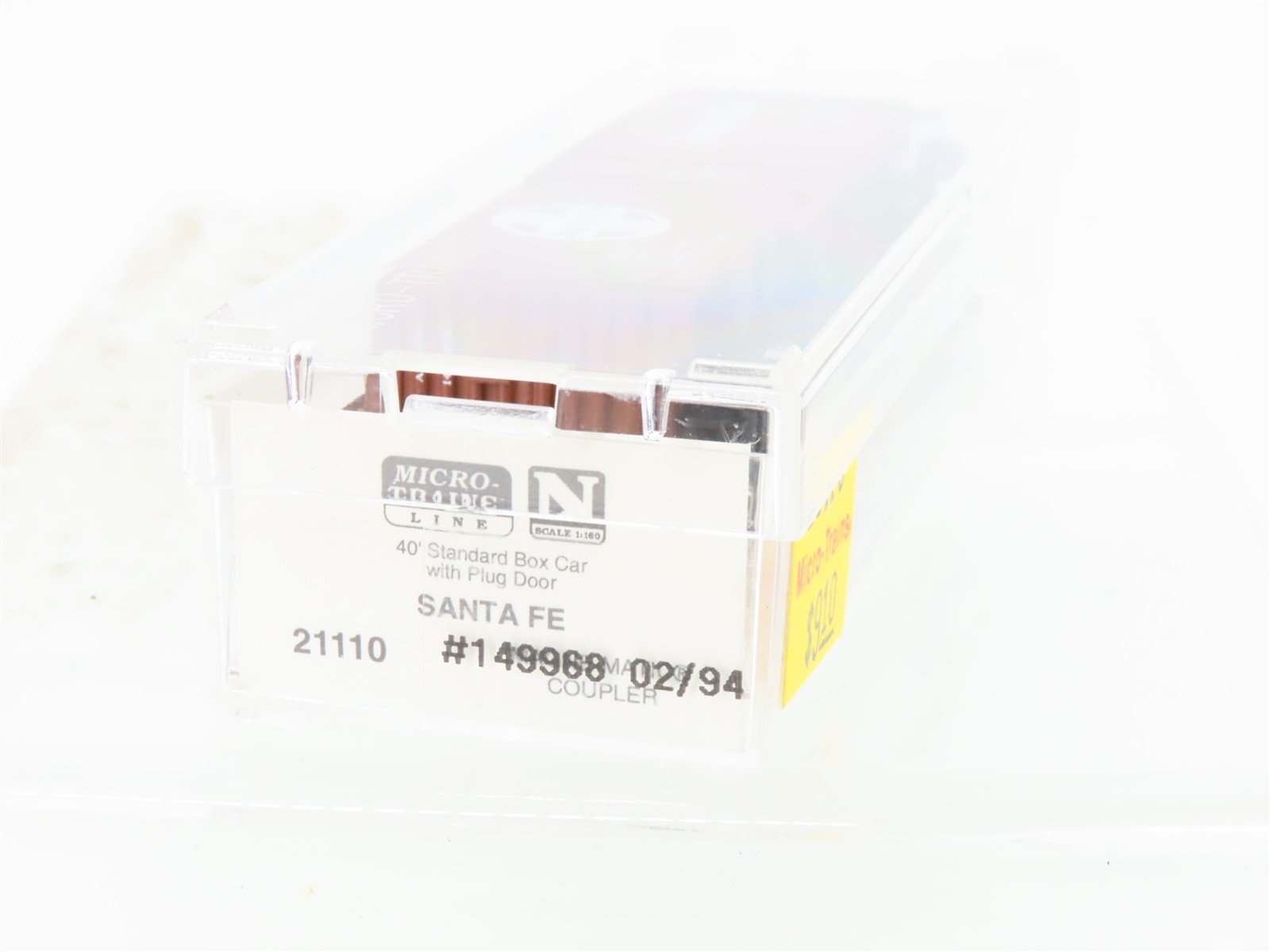 N Scale Micro-Trains MTL 21110 ATSF Santa Fe 40' Plug Door Box Car #149968