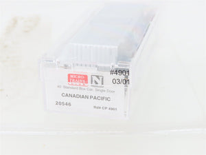 N Scale Micro-Trains MTL 20546 CP Canadian Pacific 40' Single Door Box Car #4901