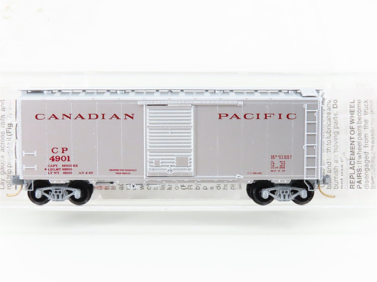 N Scale Micro-Trains MTL 20546 CP Canadian Pacific 40' Single Door Box Car #4901