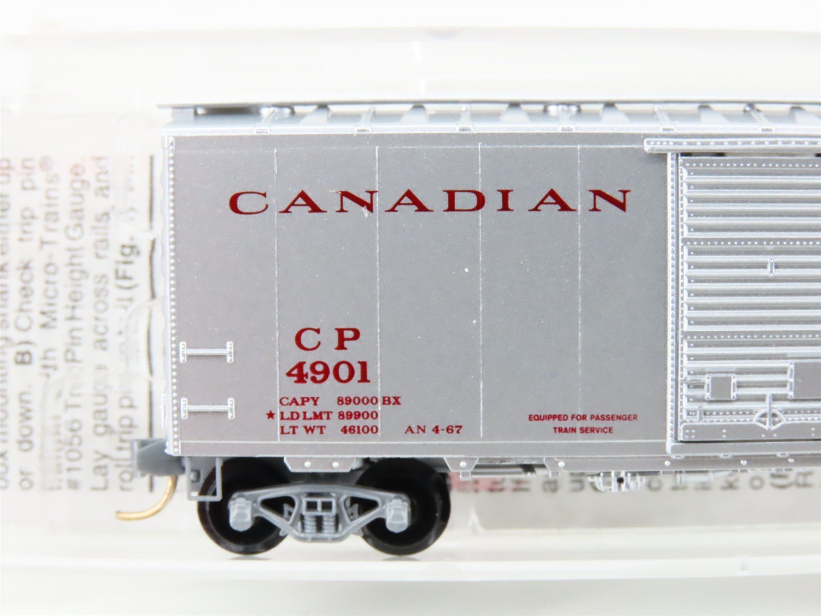 N Scale Micro-Trains MTL 20546 CP Canadian Pacific 40' Single Door Box Car #4901