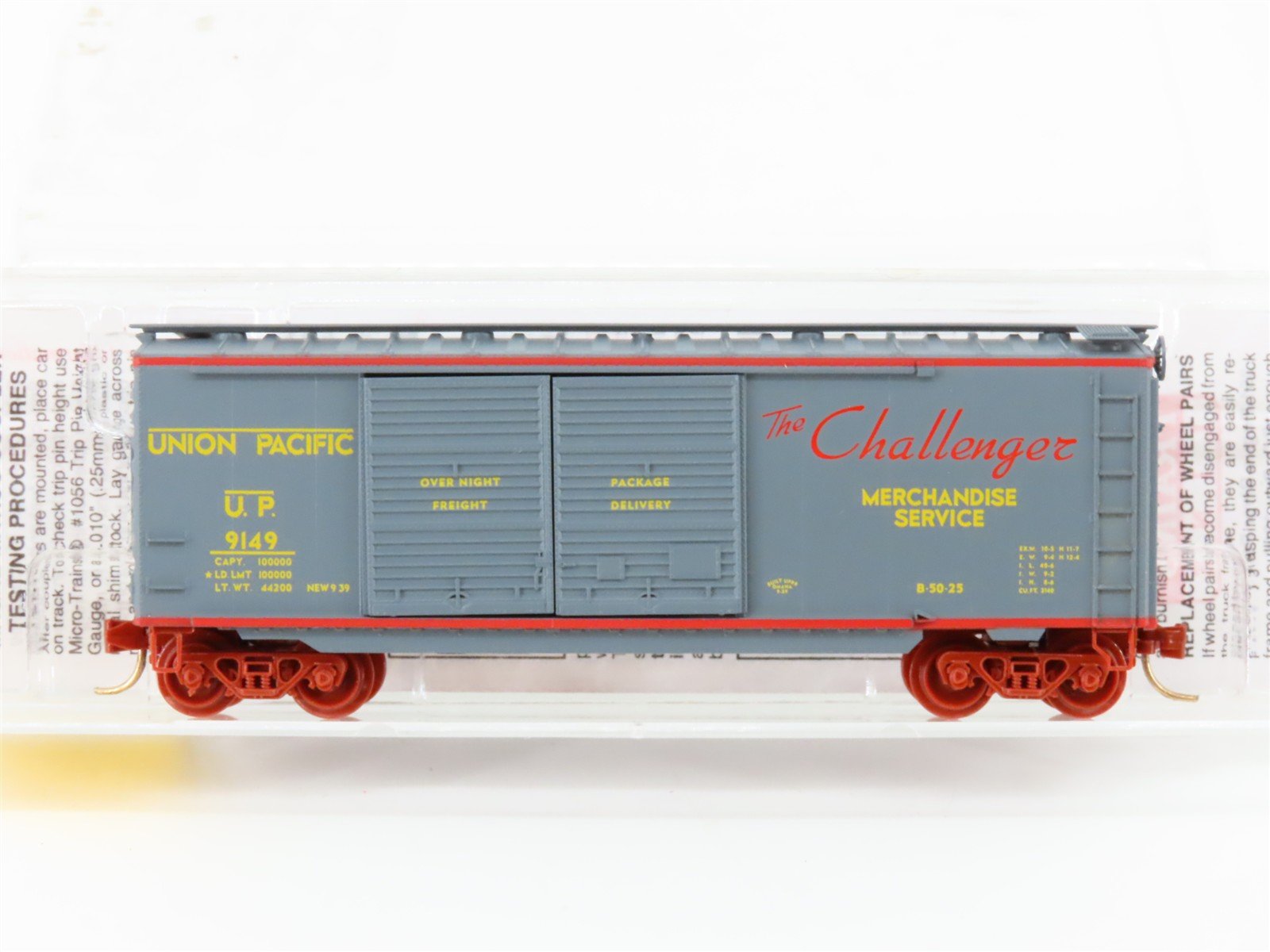 N Scale Micro-Trains MTL 23230 UP Union Pacific "Challenger" 40' Box Car #9149