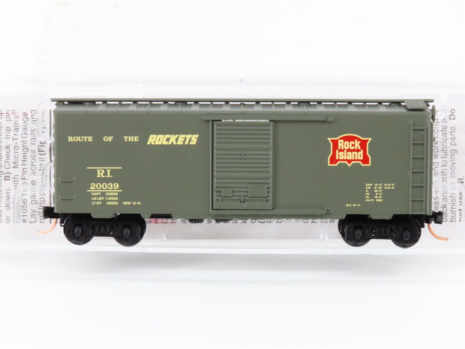 N Micro-Trains MTL 20566 RI Rock Island Route Of The Rockets 40' Box Car #20039