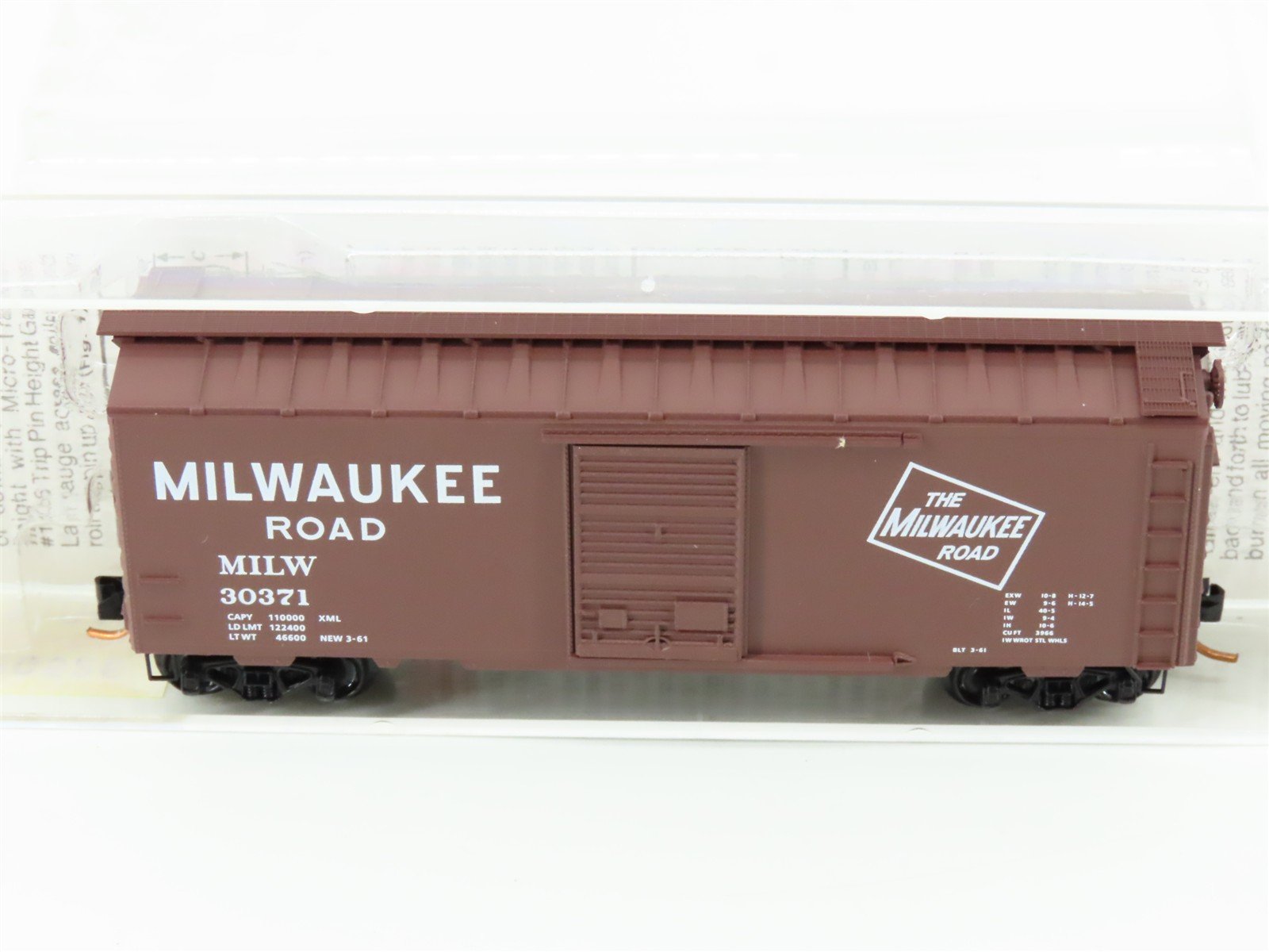 N Scale Micro-Trains MTL 20526 MILW Milwaukee Road 40' Single Door Boxcar #30371