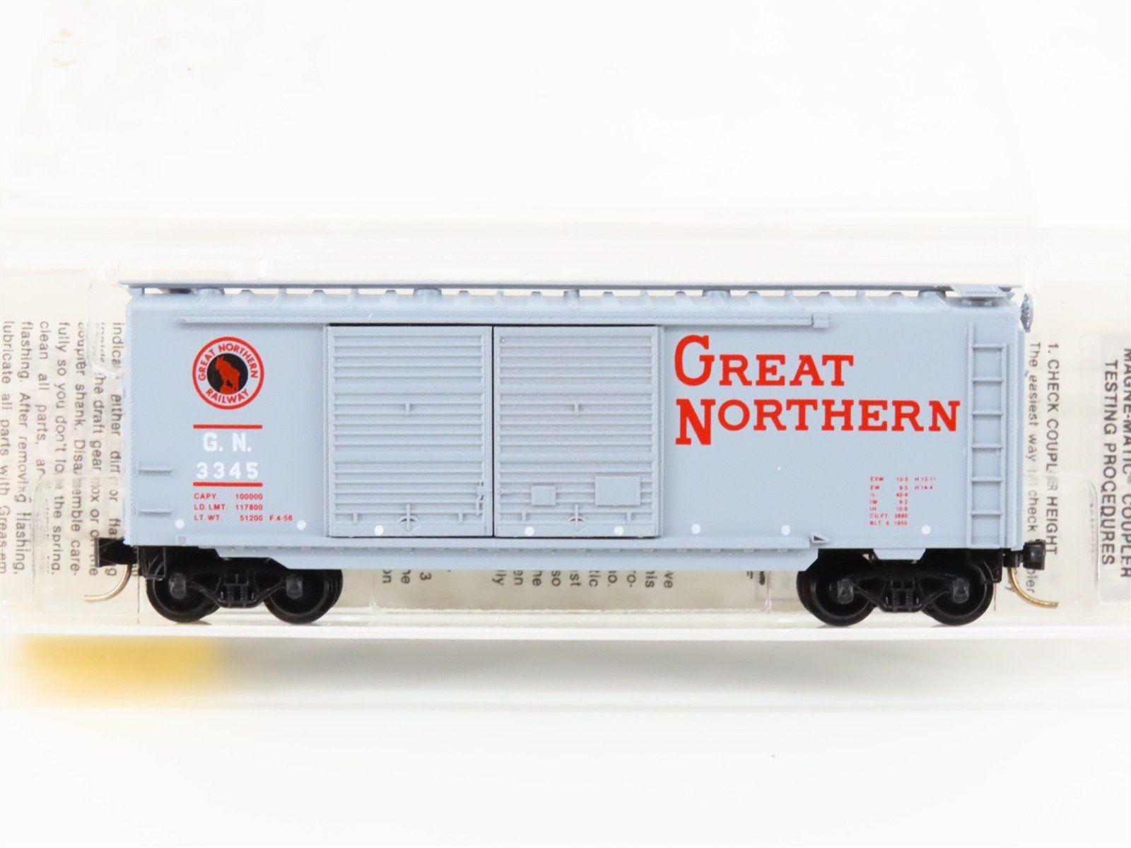 N Scale Micro-Trains MTL 23180 GN Great Northern 40' Double Door Box Car #3345