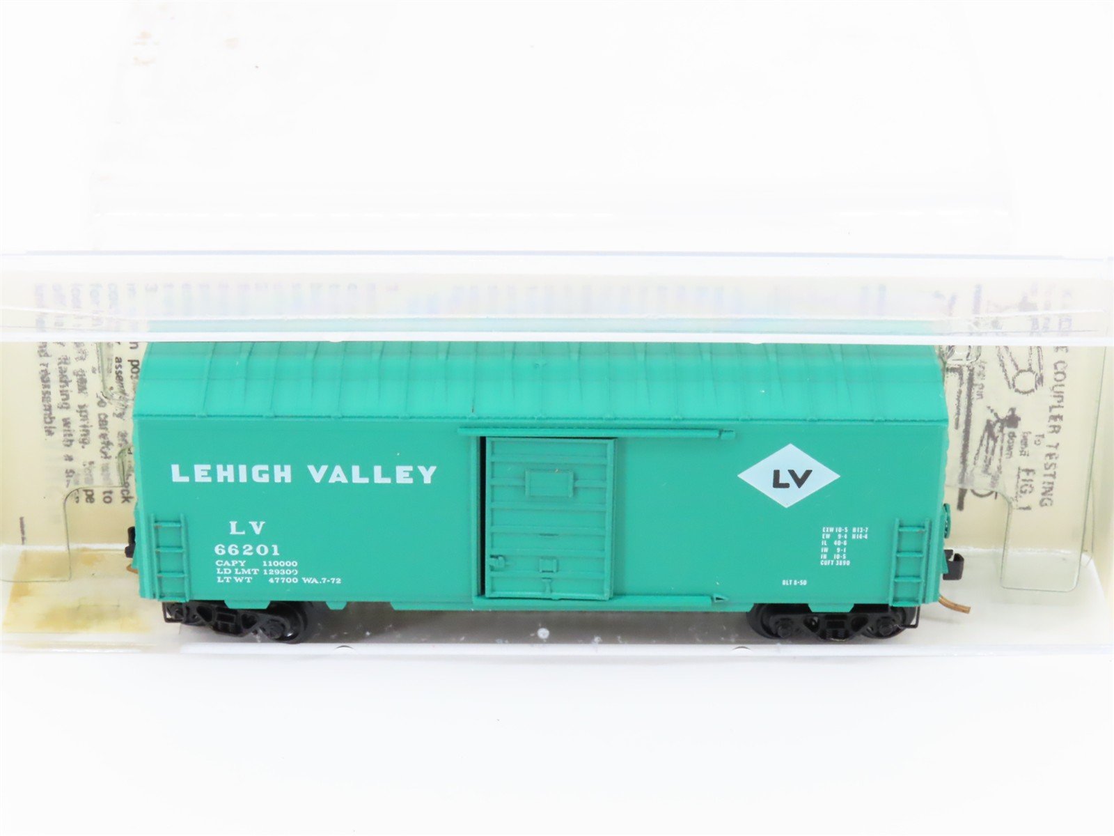 N Scale Kadee Micro-Trains MTL 24020 LV Lehigh Valley 40' Box Car #66201