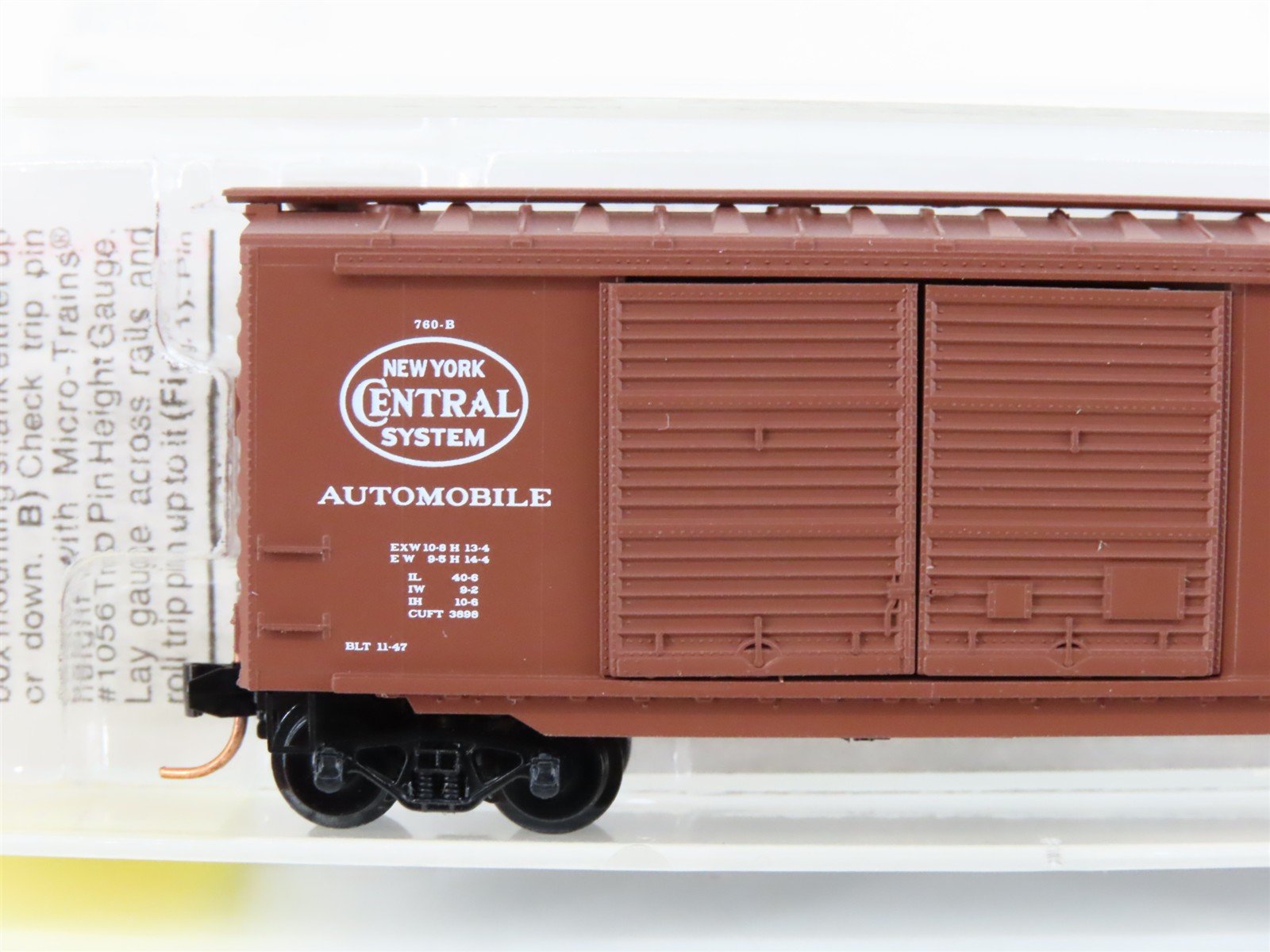 N Scale Micro-Trains MTL 23160 NYC New York Central 40' Automobile Boxcar #70096