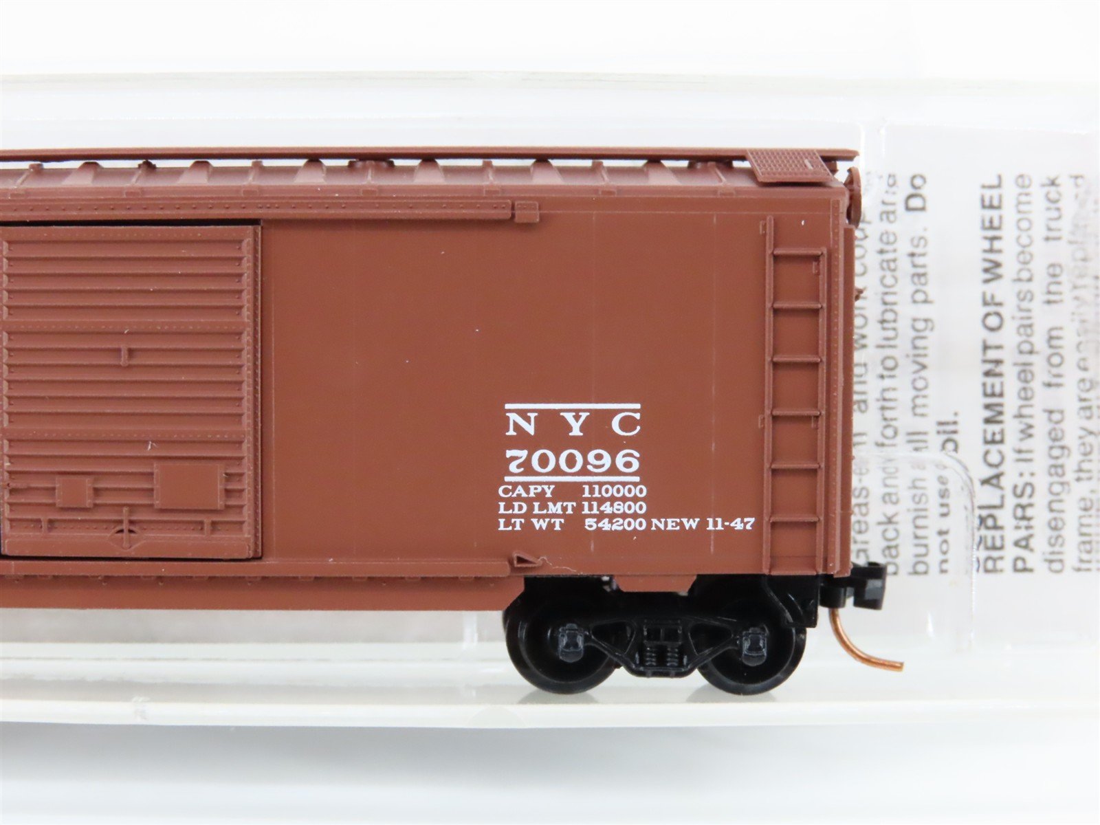 N Scale Micro-Trains MTL 23160 NYC New York Central 40' Automobile Boxcar #70096