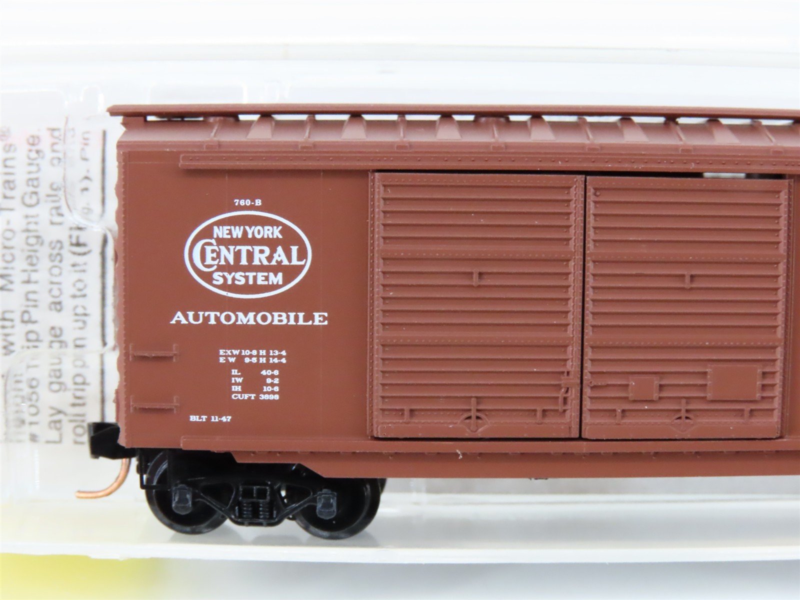 N Scale Micro-Trains MTL 23160 NYC New York Central 40' Automobile Boxcar #70096