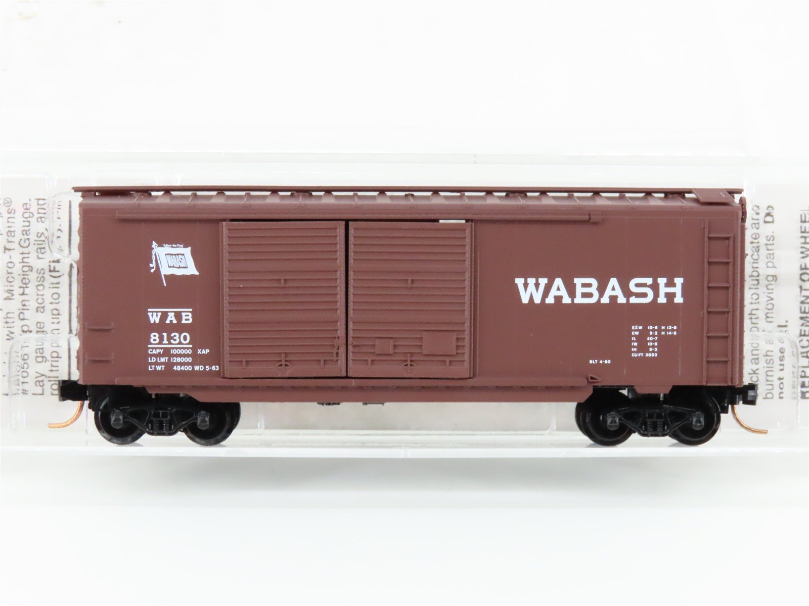 N Scale Micro-Trains MTL 23130 WAB Wabash "Follow The Flag" 40' Box Car #8130