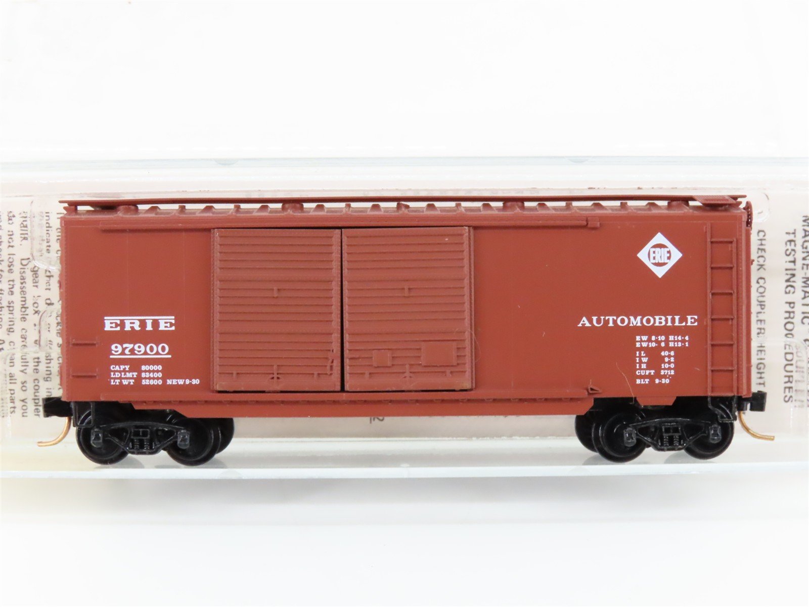 N Scale Kadee Micro-Trains MTL 23120 Erie Railroad 40' Automobile Box Car #97900