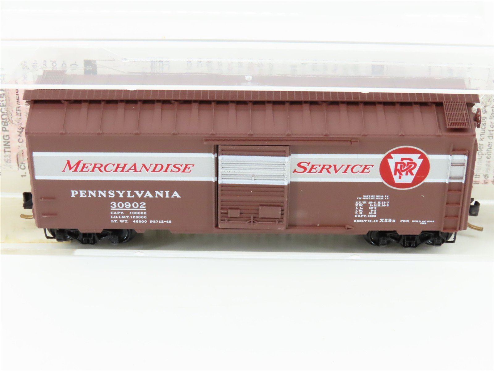 N Micro-Trains MTL 20066 PRR Pennsylvania Merchandise Service 40' Box Car #30902